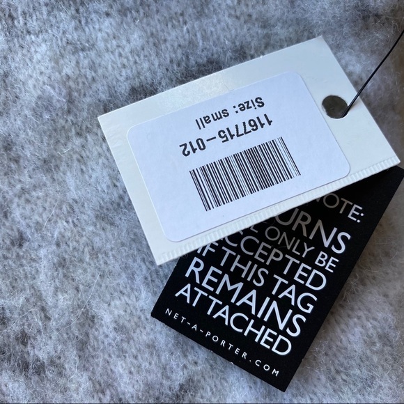 AMIRI cropped cashmere blend gray python print long sleeve pullover sweater - Picture 9 of 11